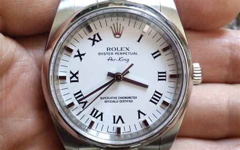 weird rolex air king dial|Rolex Air-King white face.